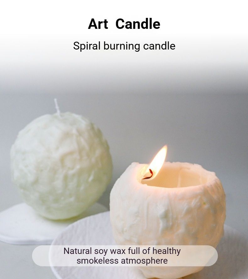 Spiral Scented Candle White - Image 5