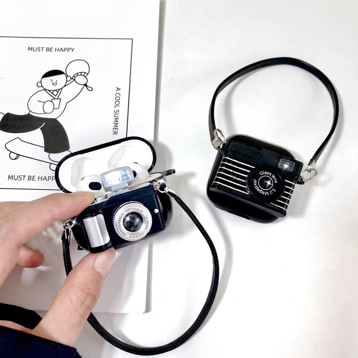 striped light-emitting and sound-making camera AirPods 1/2 - Image 5