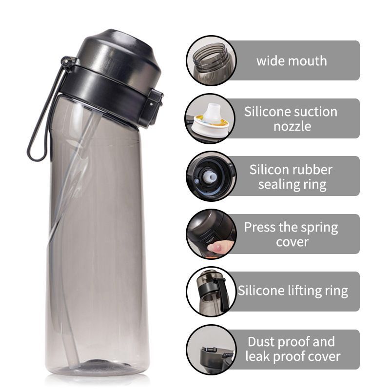 Transparent black 0 Sugar 0 Calorie Scented Water Bottle - Image 2