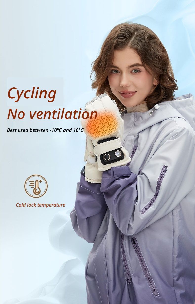 USB Heated Gloves for Outdoor Black - Image 3
