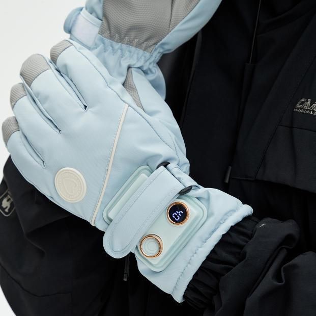 USB Heated Gloves for Outdoor Blue - Image 1
