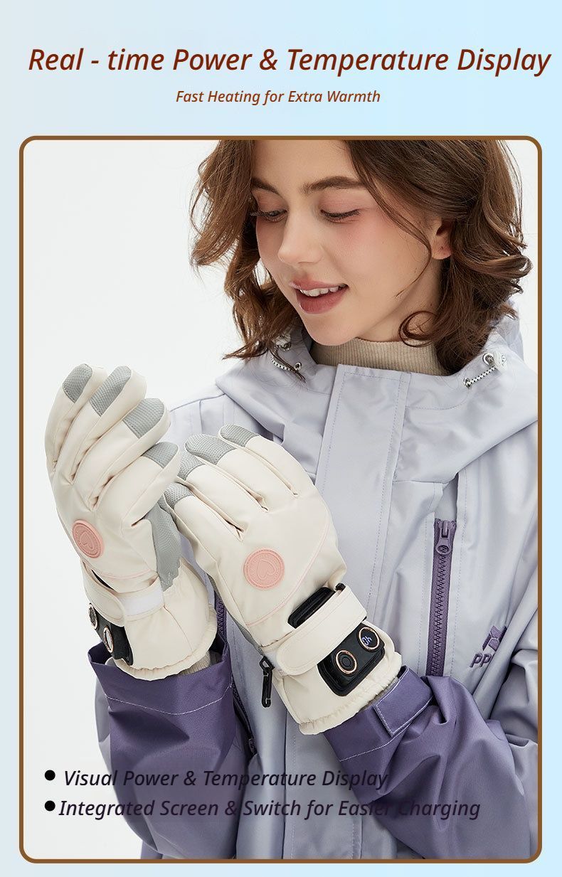 USB Heated Gloves for Outdoor Blue - Image 7