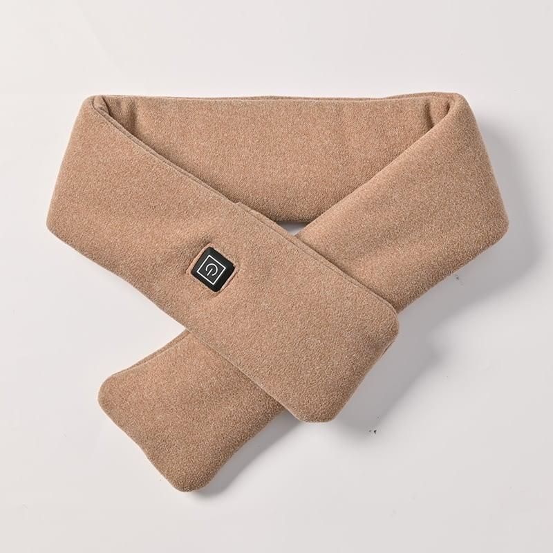 USB Rechargeable Graphene Heated Neck Warmer Khaki-Gift Box Edition - Image 1