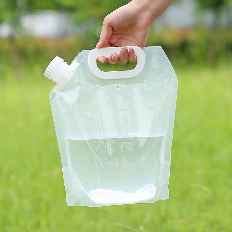 Outdoor portable folding water storage bag-3L transparent - Image 1