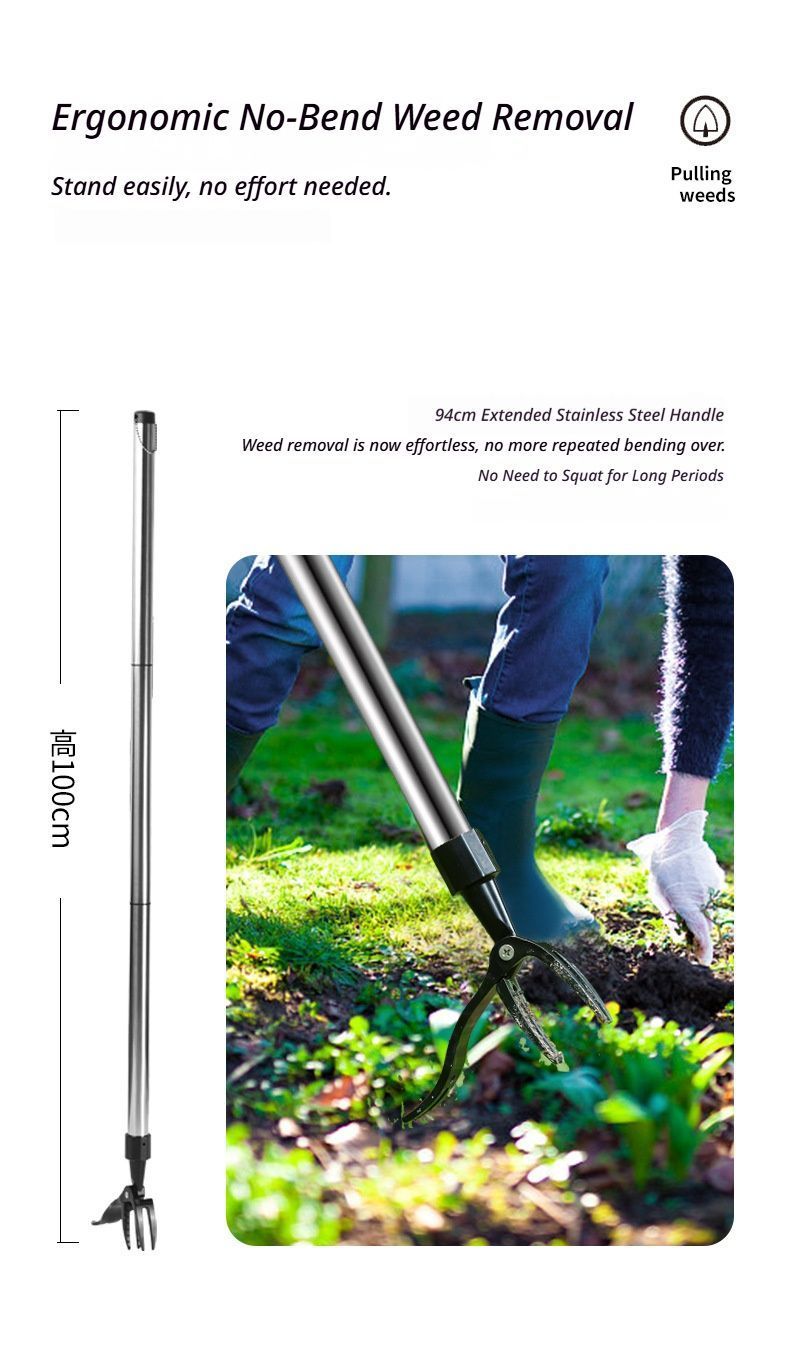 Manual weeding device-with a stainless steel three-section pipe - Image 5
