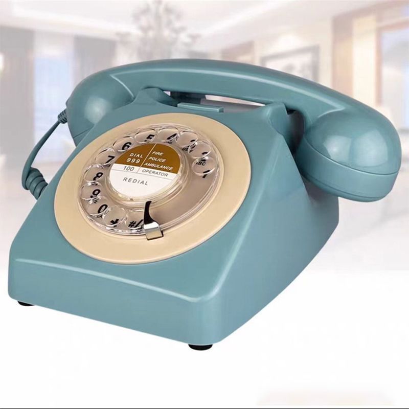 Wireless Bluetooth Desk Phone Style 2-blue - Image 1