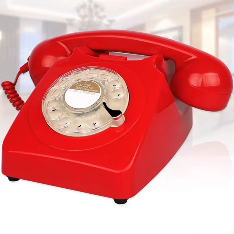 Wireless Bluetooth Desk Phone Style 2-dark red - Image 1