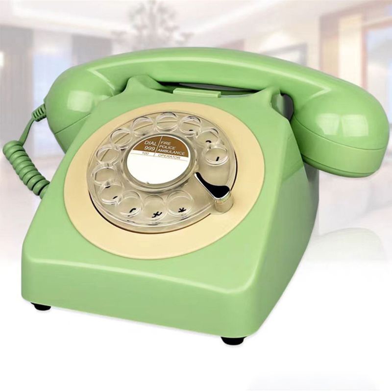 Wireless Bluetooth Desk Phone Style 2-green - Image 1