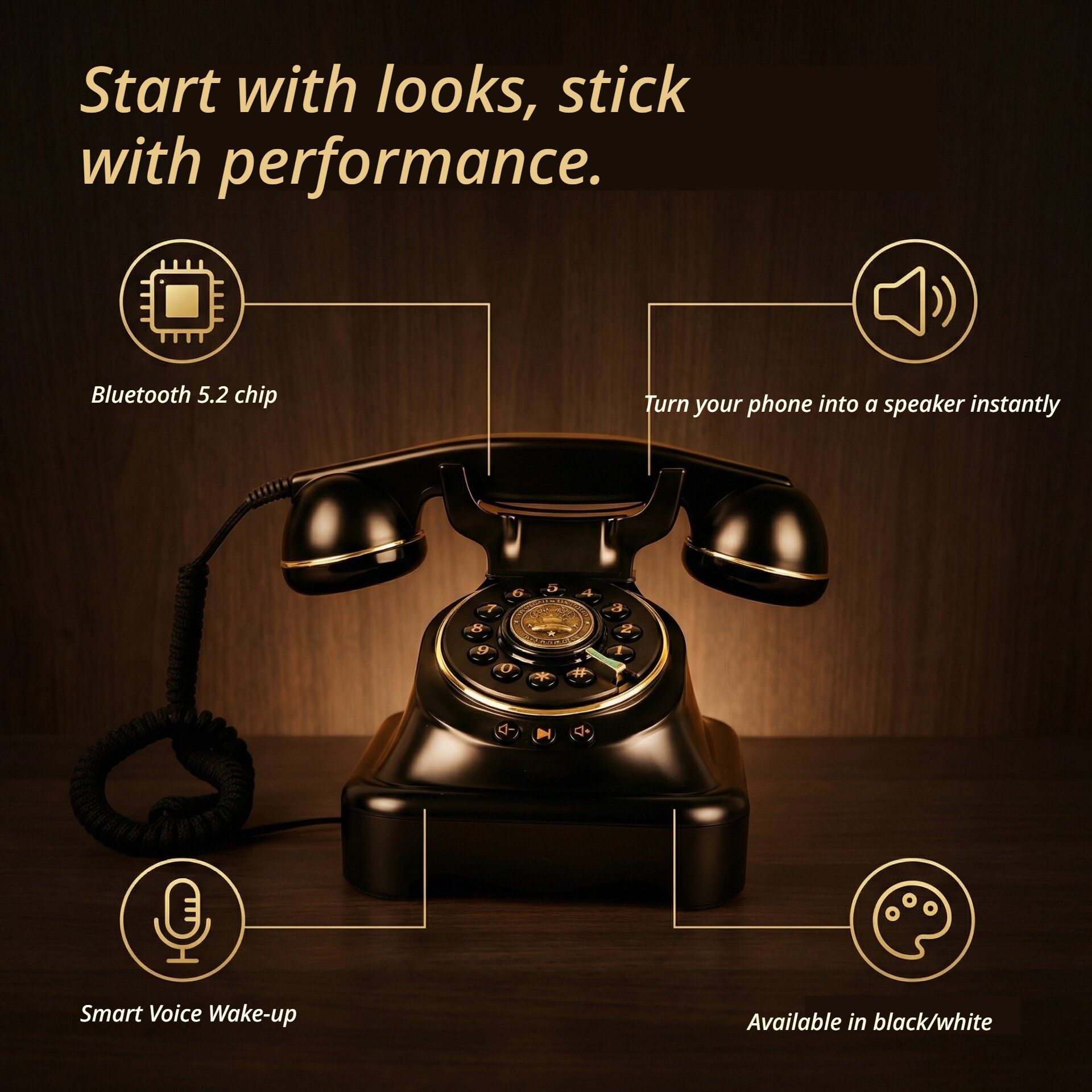Wireless Bluetooth Landline White - Image 3