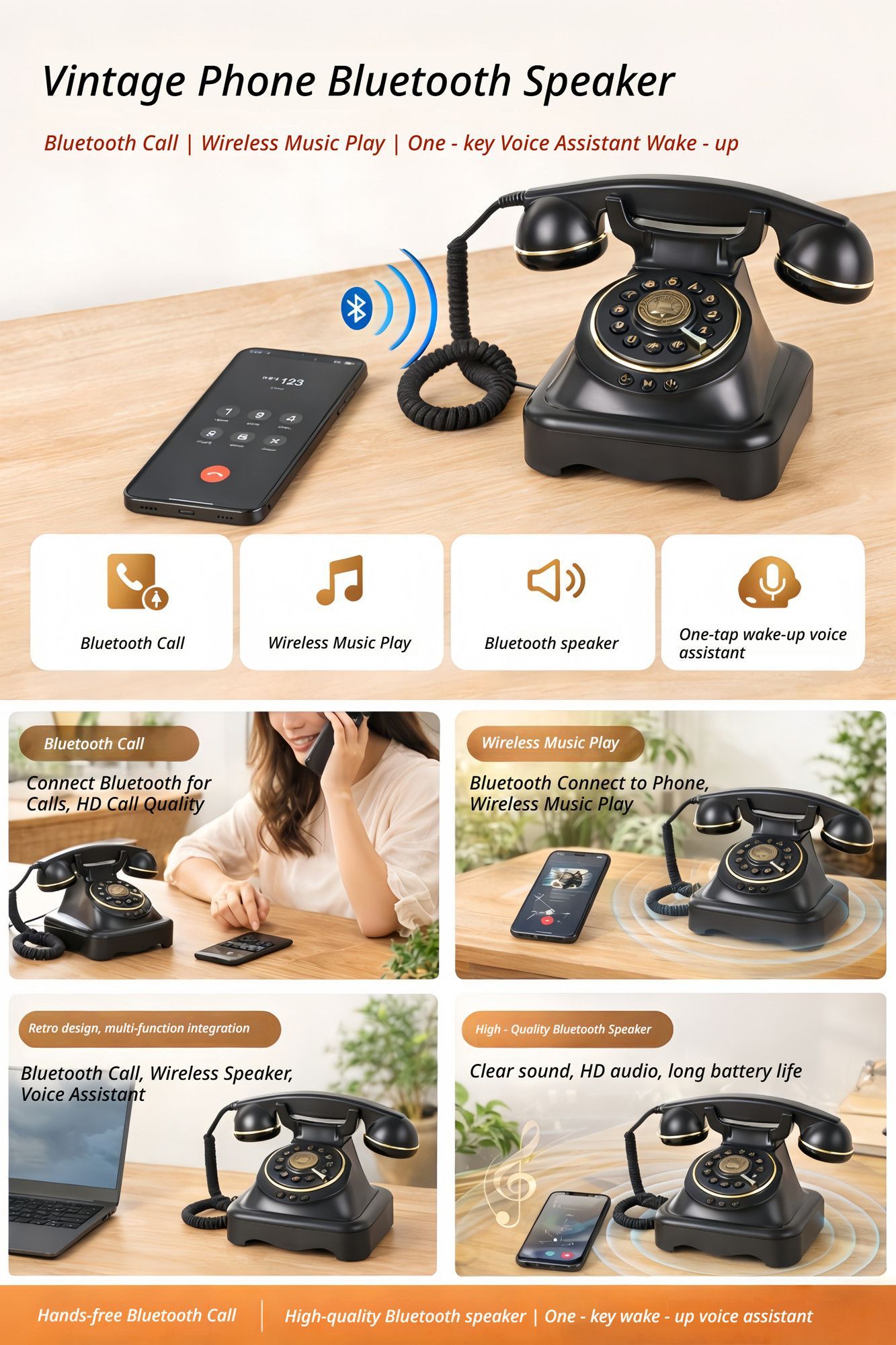 Wireless Bluetooth Landline White - Image 4