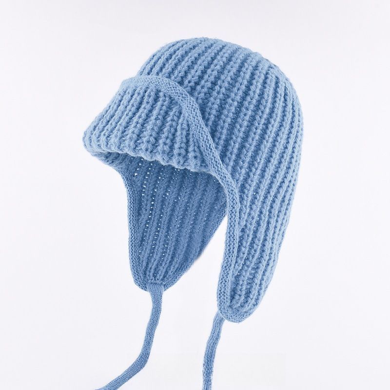 Women Plain Aviator Hat with Earflaps Black - Image 2