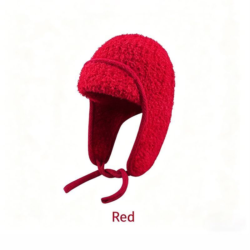 Women Sherpa Aviator Beanie - Warm Earflap Knit Hat Dark Coffee - Image 2