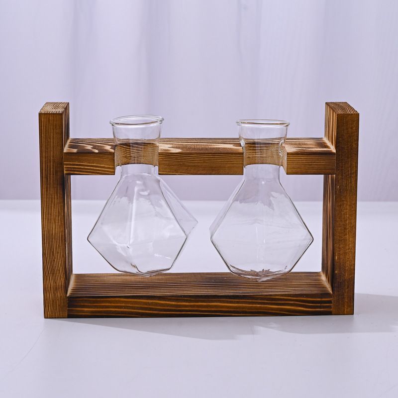 HydroponicWoodenFramewithSnap-On-DiamondDoubleBottle - Image 1