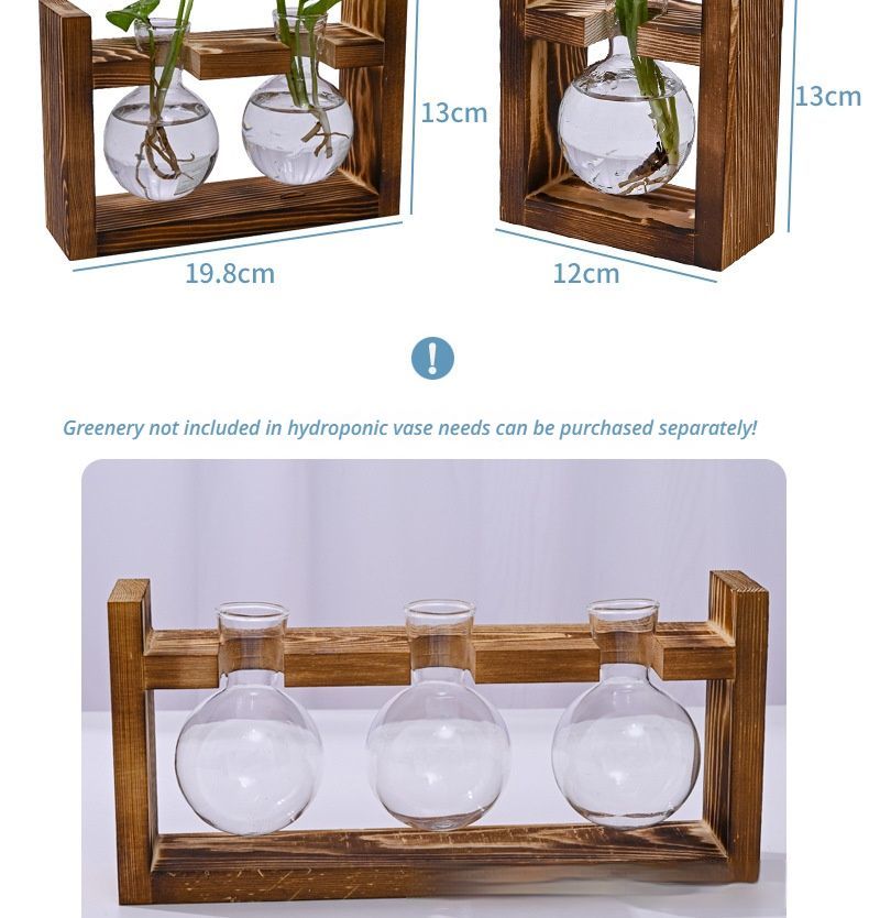 HydroponicWoodenFramewithSnap-On-Heart-ShapedSingleBottle - Image 7