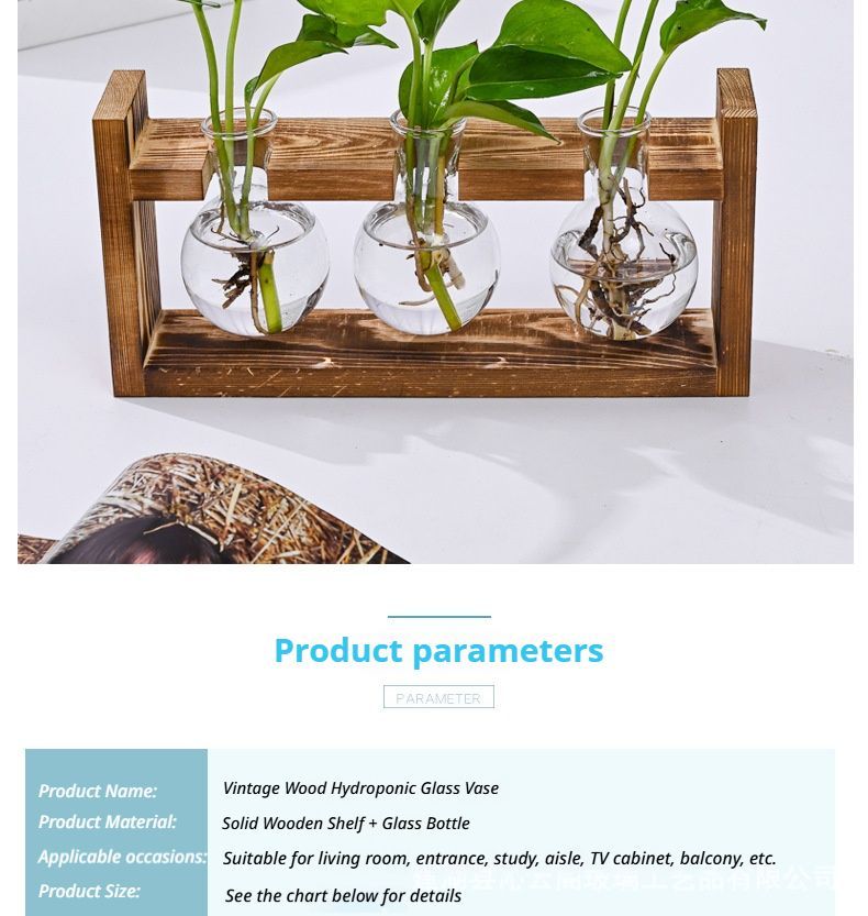 HydroponicWoodenFramewithSnap-On-Heart-ShapedTripleBottle - Image 5