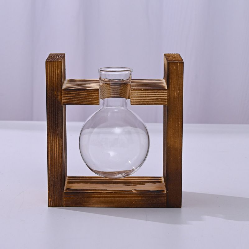 HydroponicWoodenFramewithSnap-On-SphericalSingleBottle - Image 1