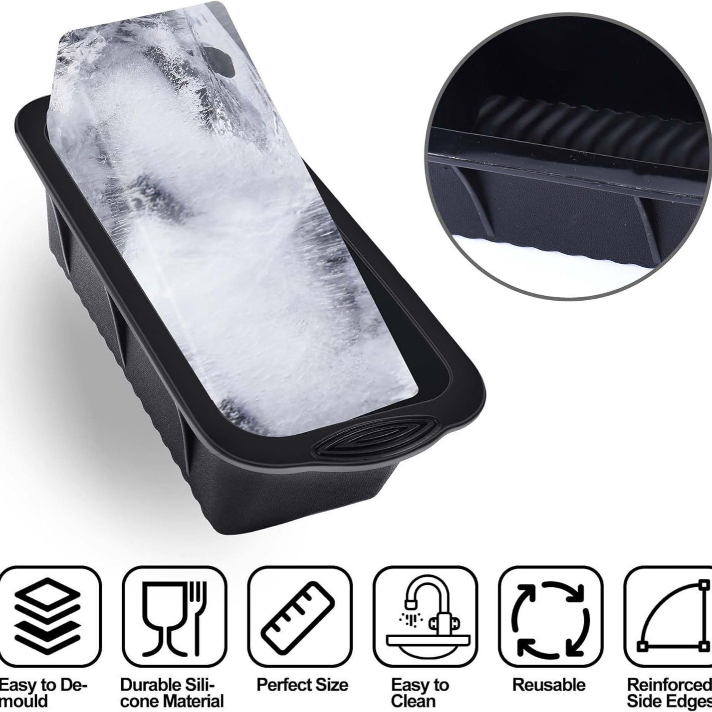 4 Pack Extra Large Ice Block Mold-Morandi Blue - Image 4