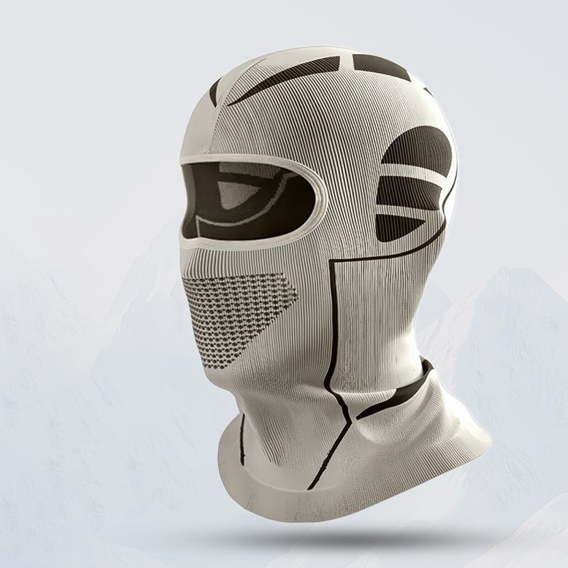 Ski Balaclava White and Grey - Image 1