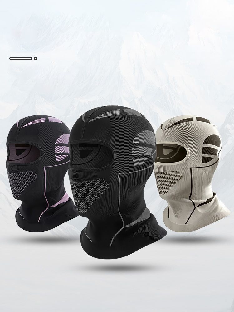 Ski Balaclava White and Grey - Image 4