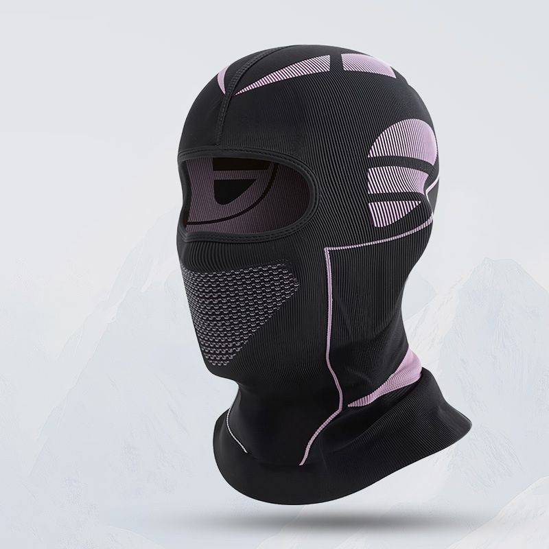 Ski Balaclava Black and Pink - Image 1