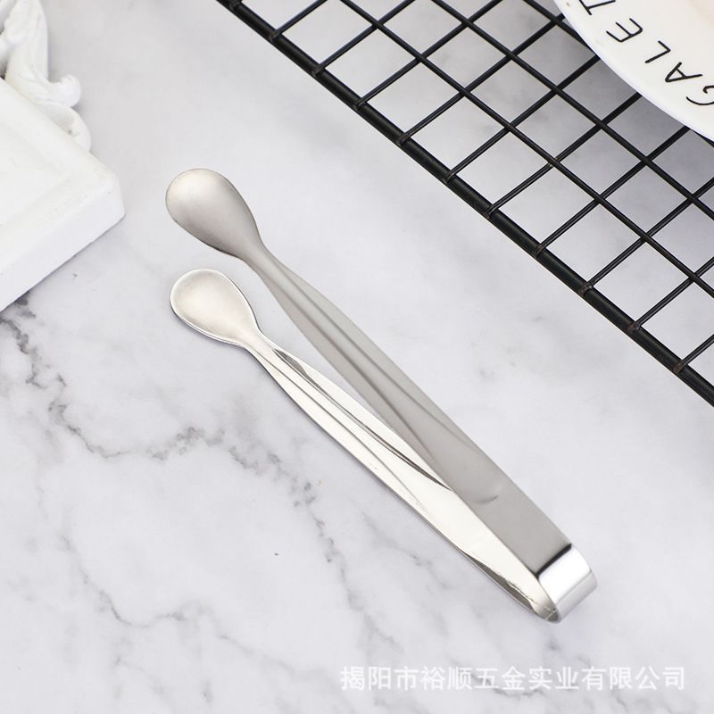 12Pcs Stainless Steel Square Candy Tongs, Food Serving Clips for Party Wedding Salad Bar Kitchen Household Use-Silver 01 - Image 1