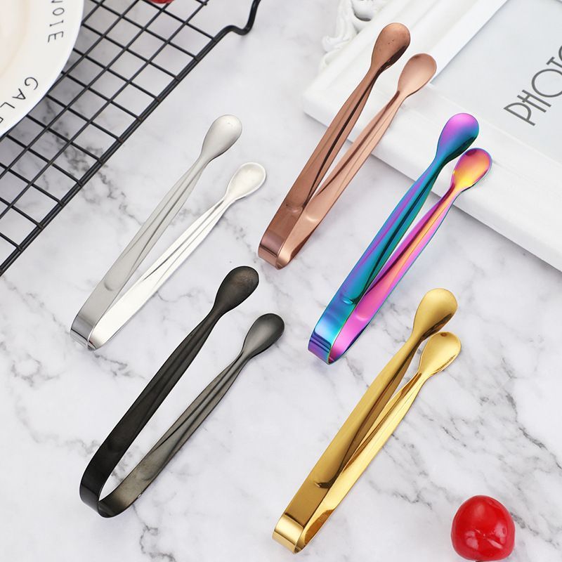 12Pcs Stainless Steel Square Candy Tongs, Food Serving Clips for Party Wedding Salad Bar Kitchen Household Use-Iridescent 03 - Image 3