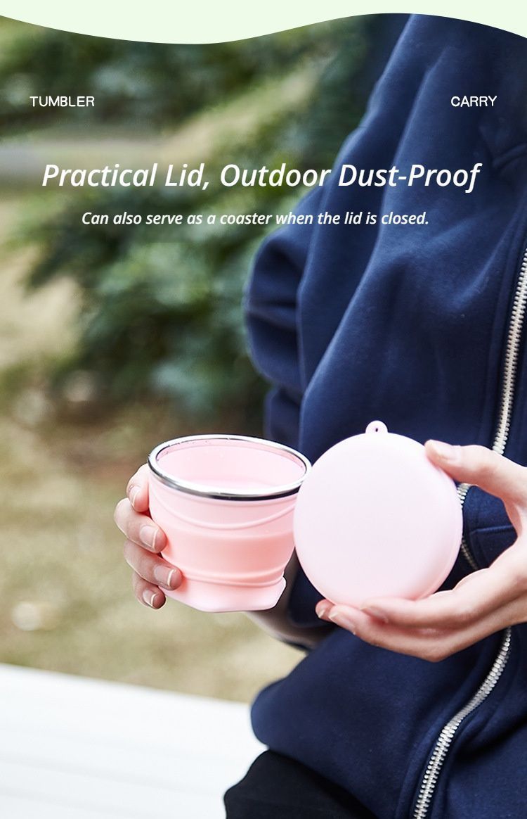 4Pcs Portable Folding Outdoor Water Cup - purple - Image 7