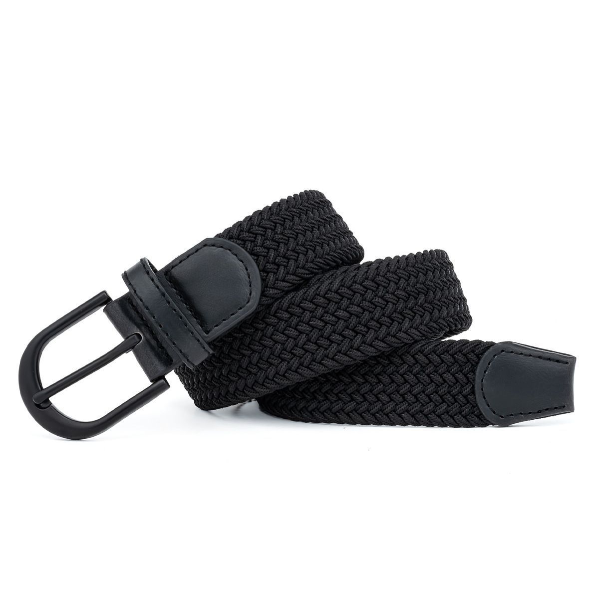 Men's Woven Belt Black 02 - Image 3