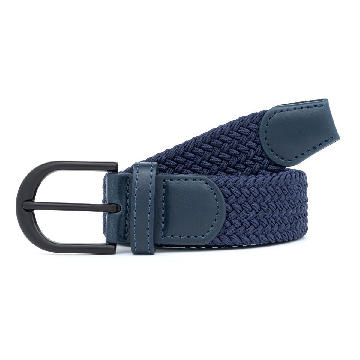 Men's Woven Belt Navy Blue 02 - Image 1