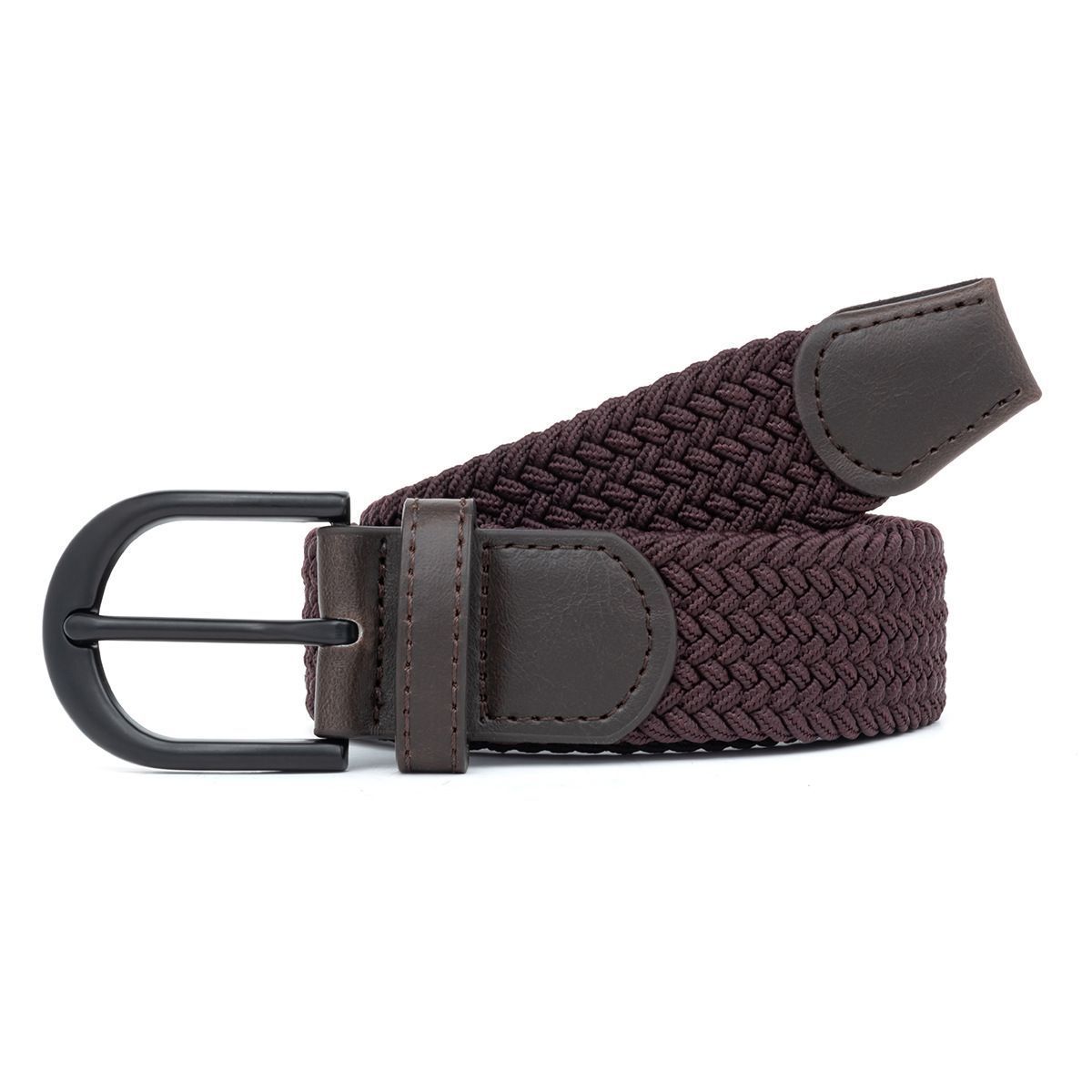 Men's Woven Belt Brown 02 - Image 1