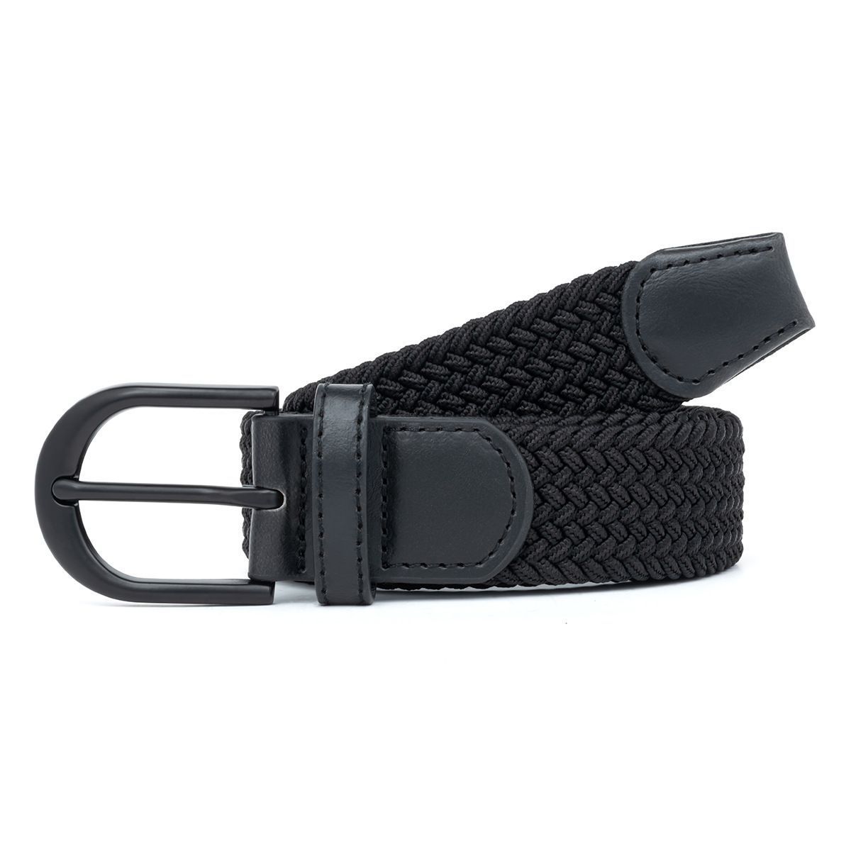 Men's Woven Belt Brown 02 - Image 4