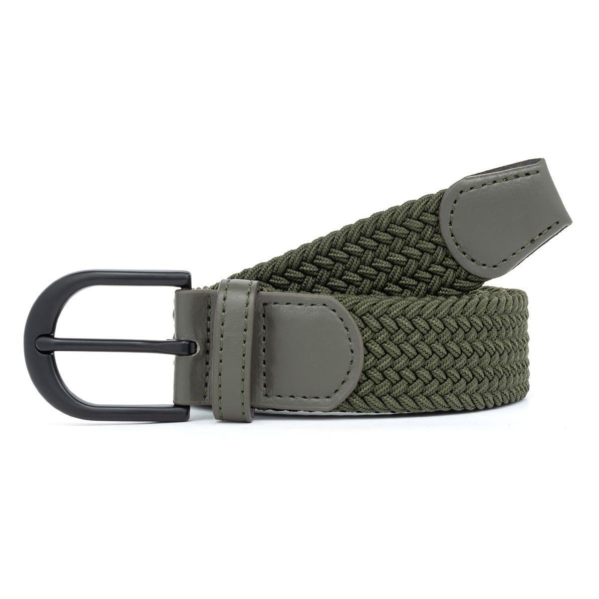 Men's Woven Belt Army Grn 02 - Image 1