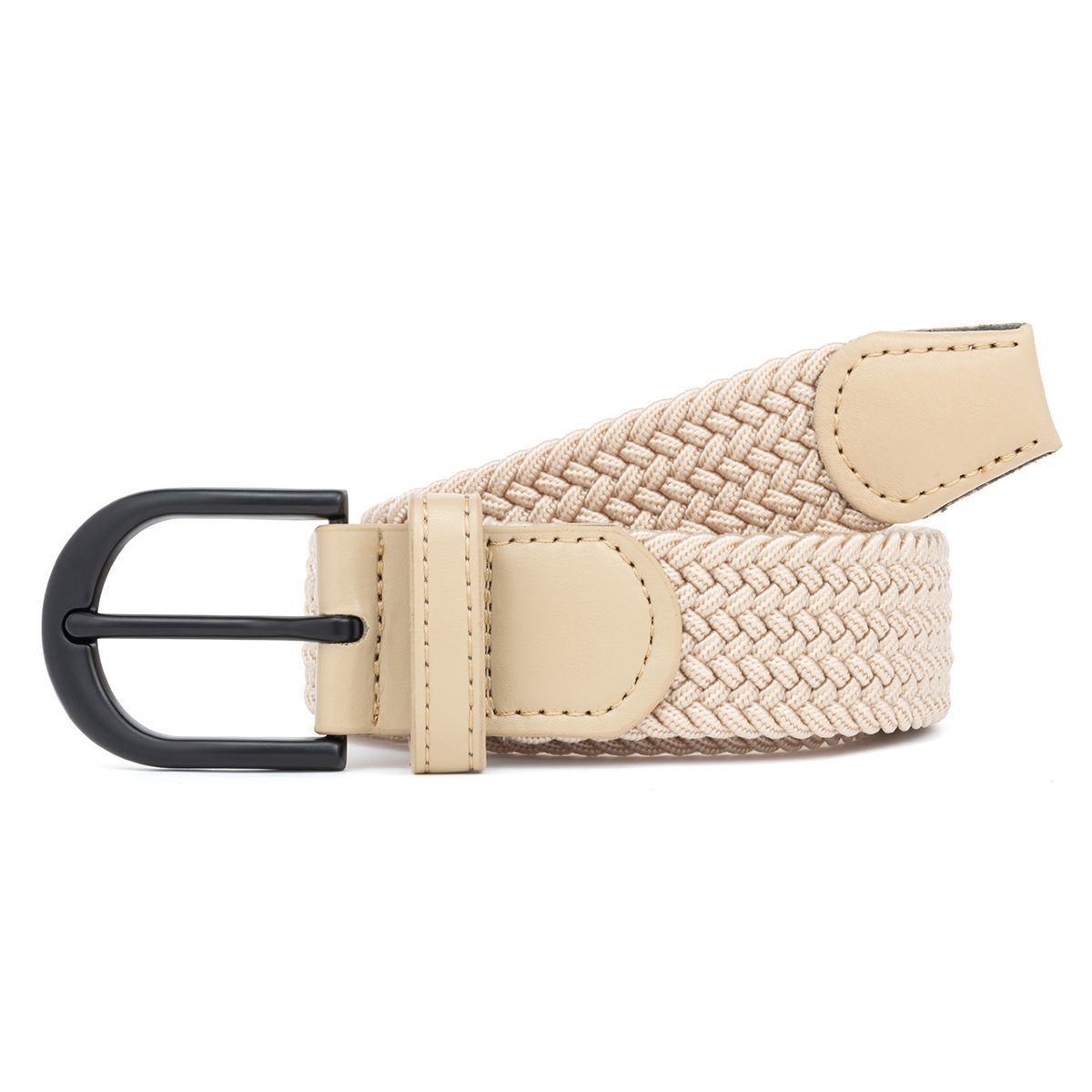 Men's Woven Belt Beige 03 - Image 1