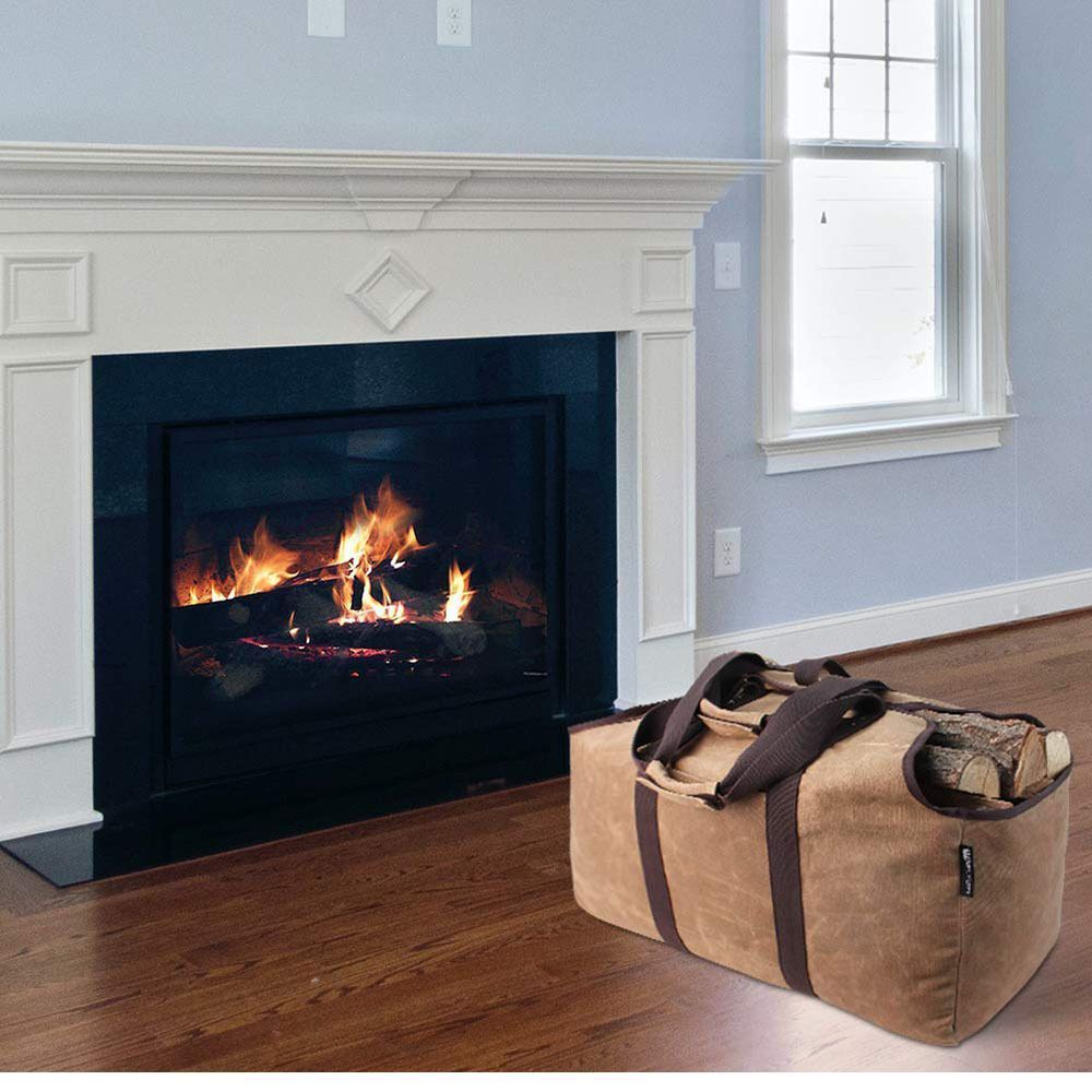 Firewood Storage Bag Khaki - Image 4