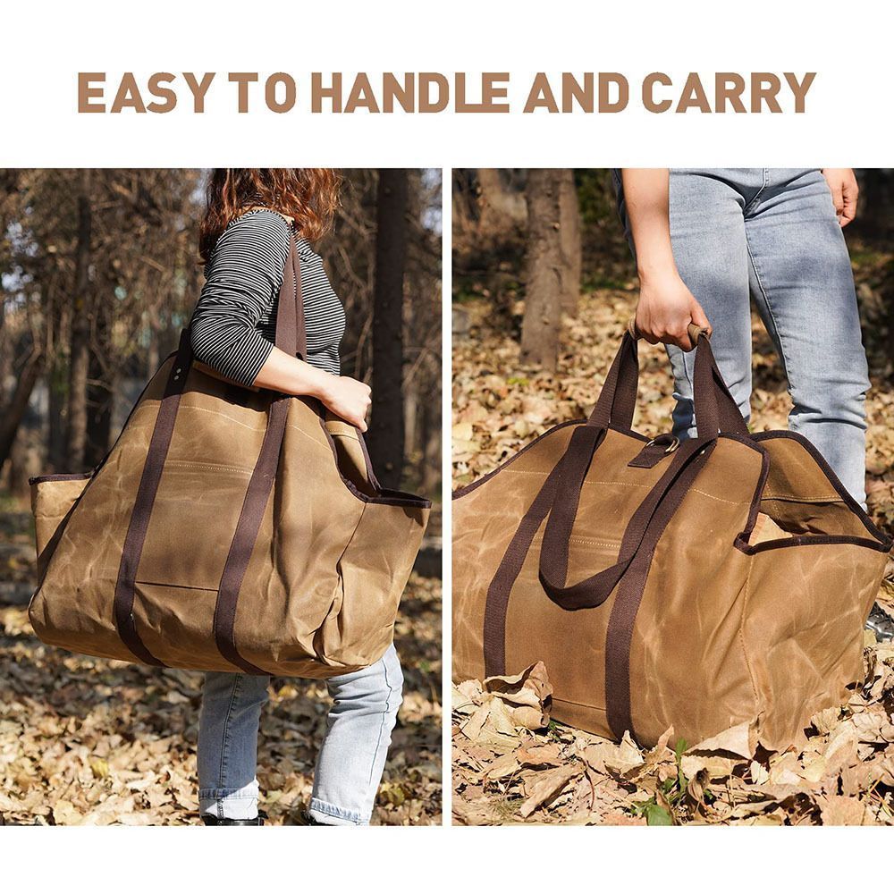 Firewood Storage Bag Khaki - Image 5