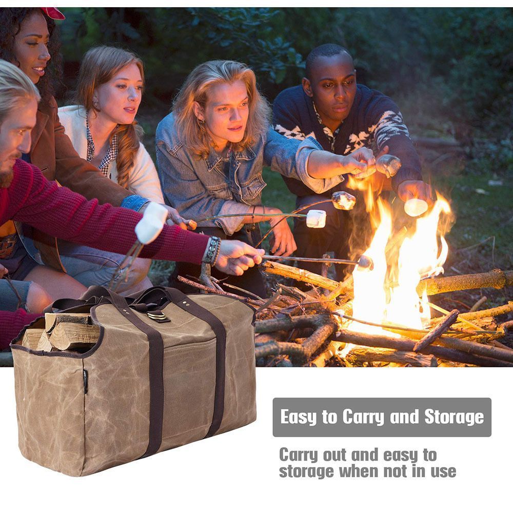 Firewood Storage Bag Khaki - Image 8