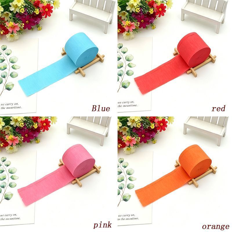 Colored Crepe Paper Light orange 20 Rolls - Image 4
