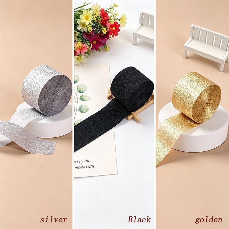 Colored Crepe Paper Deep yellow 20 Rolls - Image 8
