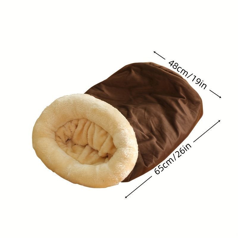 Universal Pet Warm Bed Dark Brown - Image 1