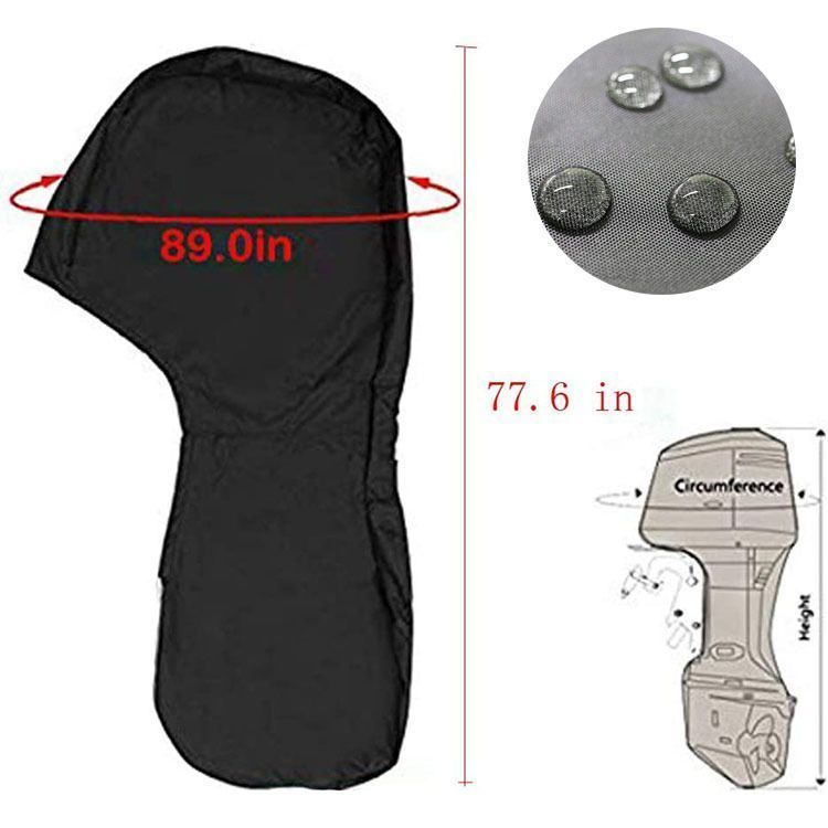 420D Outboard Motor Cover Black 30-60 HP - Image 4