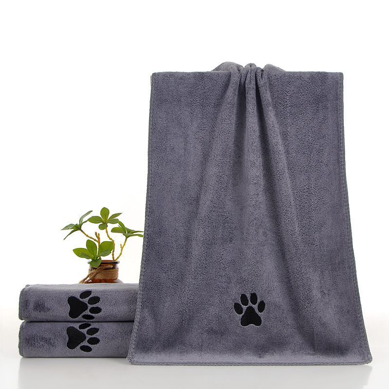 Gray Pet Towel 35x75cm Gray 5Pcs - Image 1