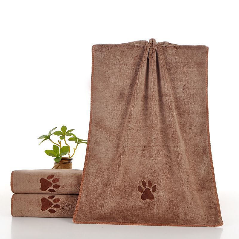 Dark Brown Pet Towel 40x80cm 5Pcs - Image 1