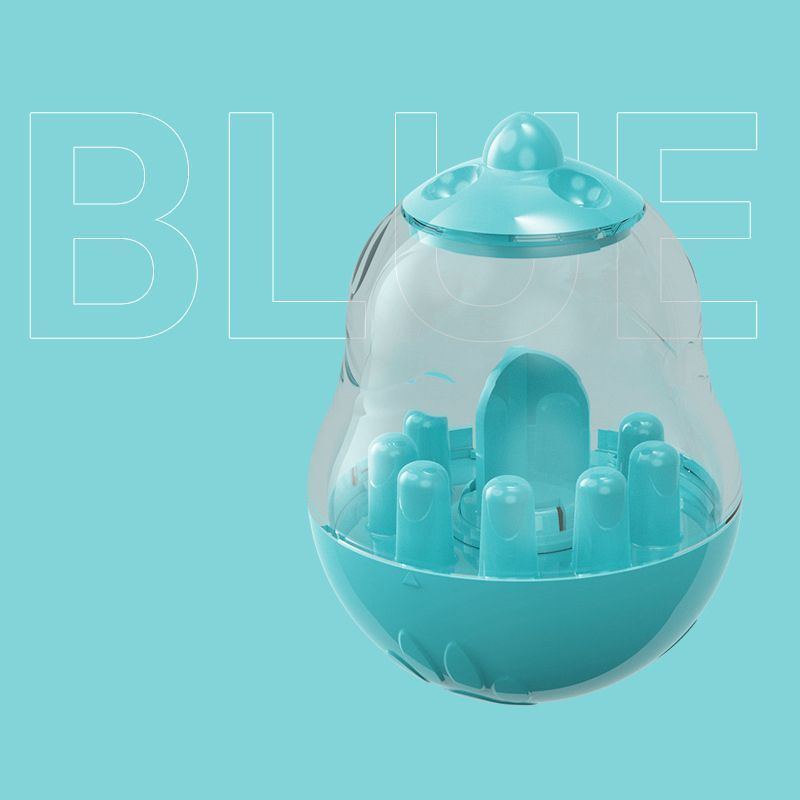 2Pcs  Pet Tumbler Feeder Puzzle Toy Pet Training Dispenser-sky blue - Image 4