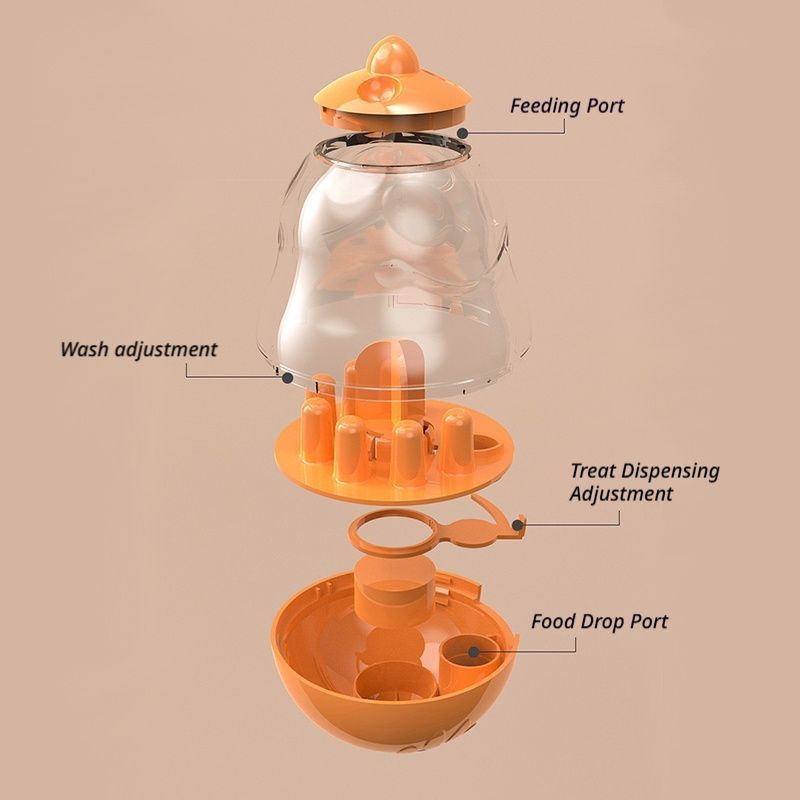2Pcs  Pet Tumbler Feeder Puzzle Toy Pet Training Dispenser-yellow - Image 4
