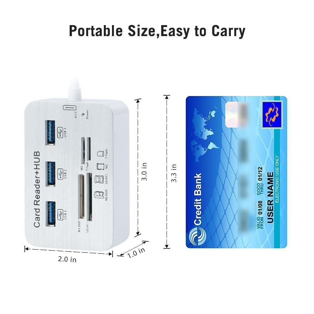 USB 3.0 Hub Multifunctional Card Reader - Image 3