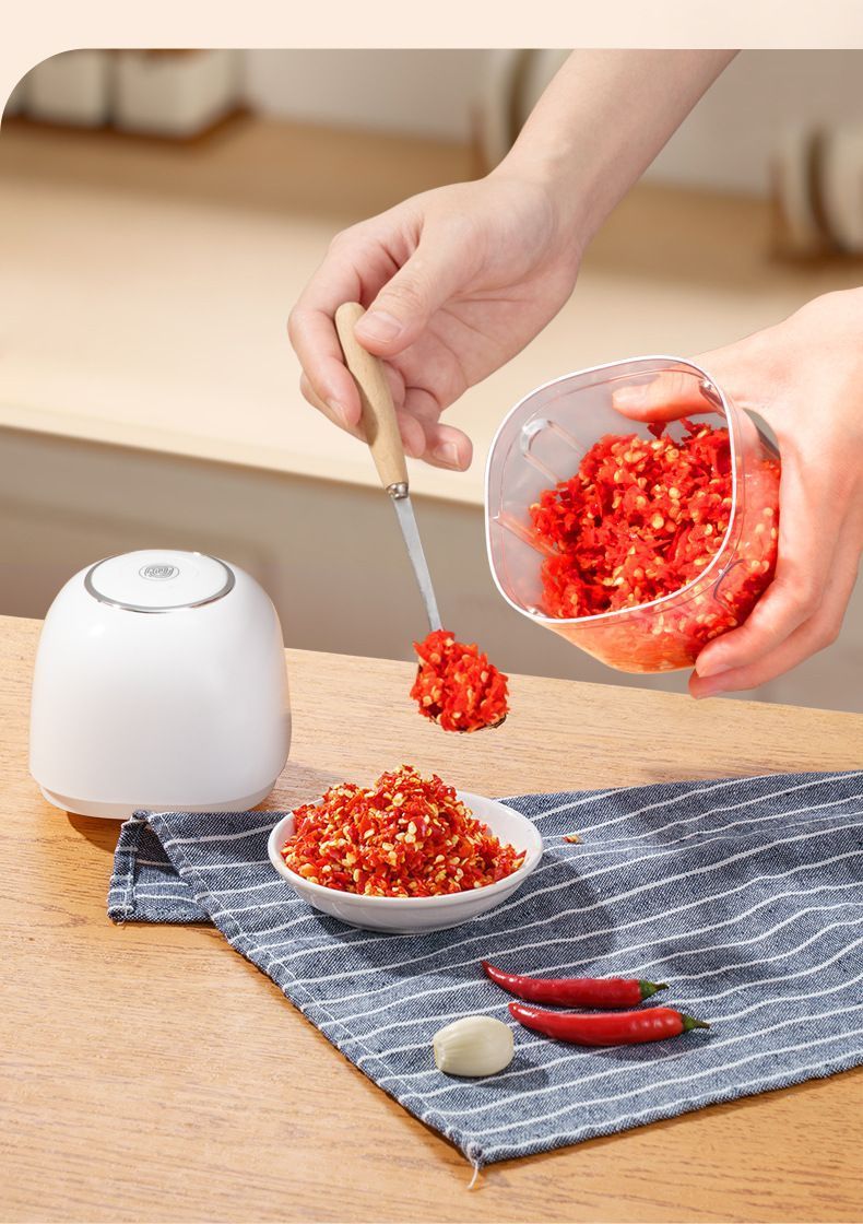 350ml Household Multifunctional Automatic Food Processor-white - Image 3