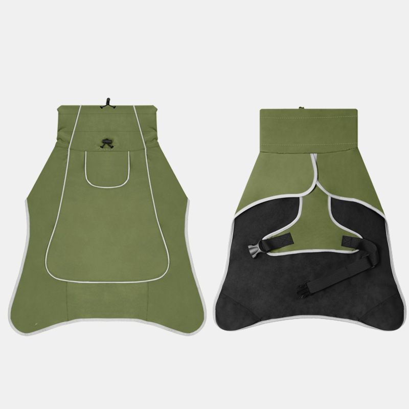 Winter Warm Pet Coat, Outdoor Cold Proof Dog Jacket-olive green - Image 5