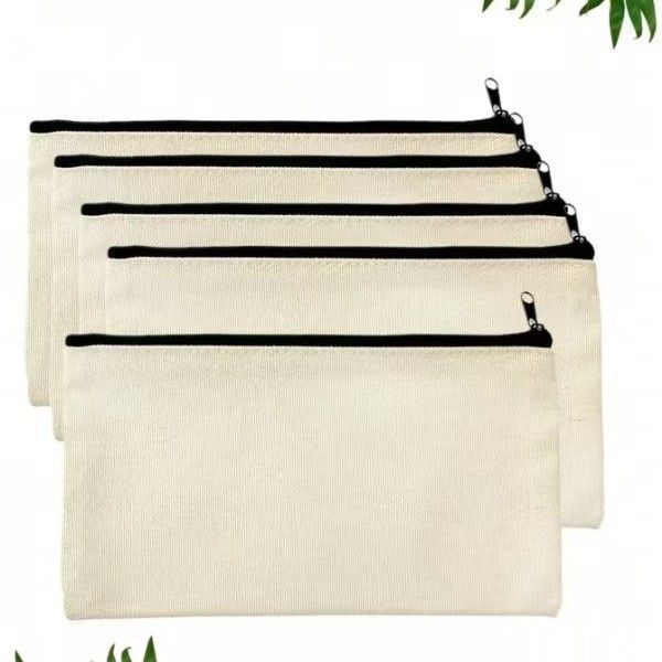 15 Pack Canvas Zipper Pencil Bag 12×21cm - Image 2