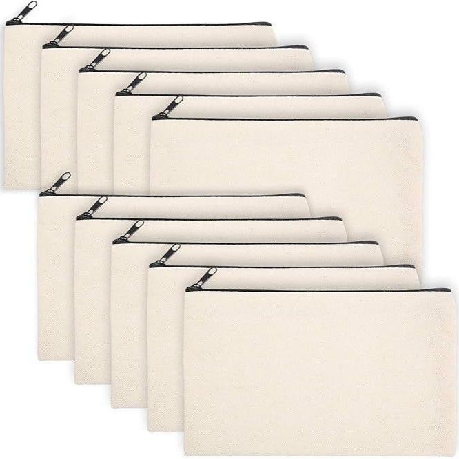 15 Pack Canvas Zipper Pencil Bag 21.5×14.5cm - Image 4