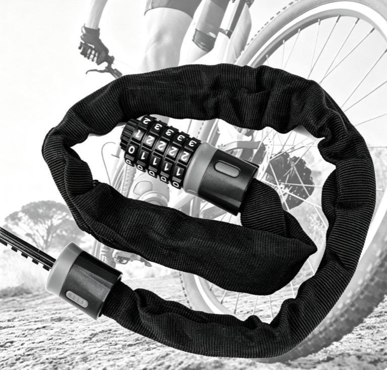 Bike Combination Lock - Black Grey, 0.9m - Image 1